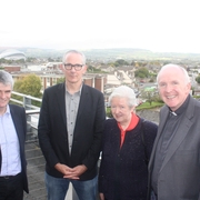 Fr. Éamonn Fitzgibbon, Niall McLaughlin, Nuala Kernan & Bishop Leahy 