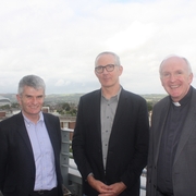 Fr. Éamonn Fitzgibbon, Niall McLaughlin & Bishop Leahy