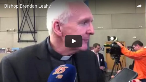 Bishop Brendan speaks to Reporters